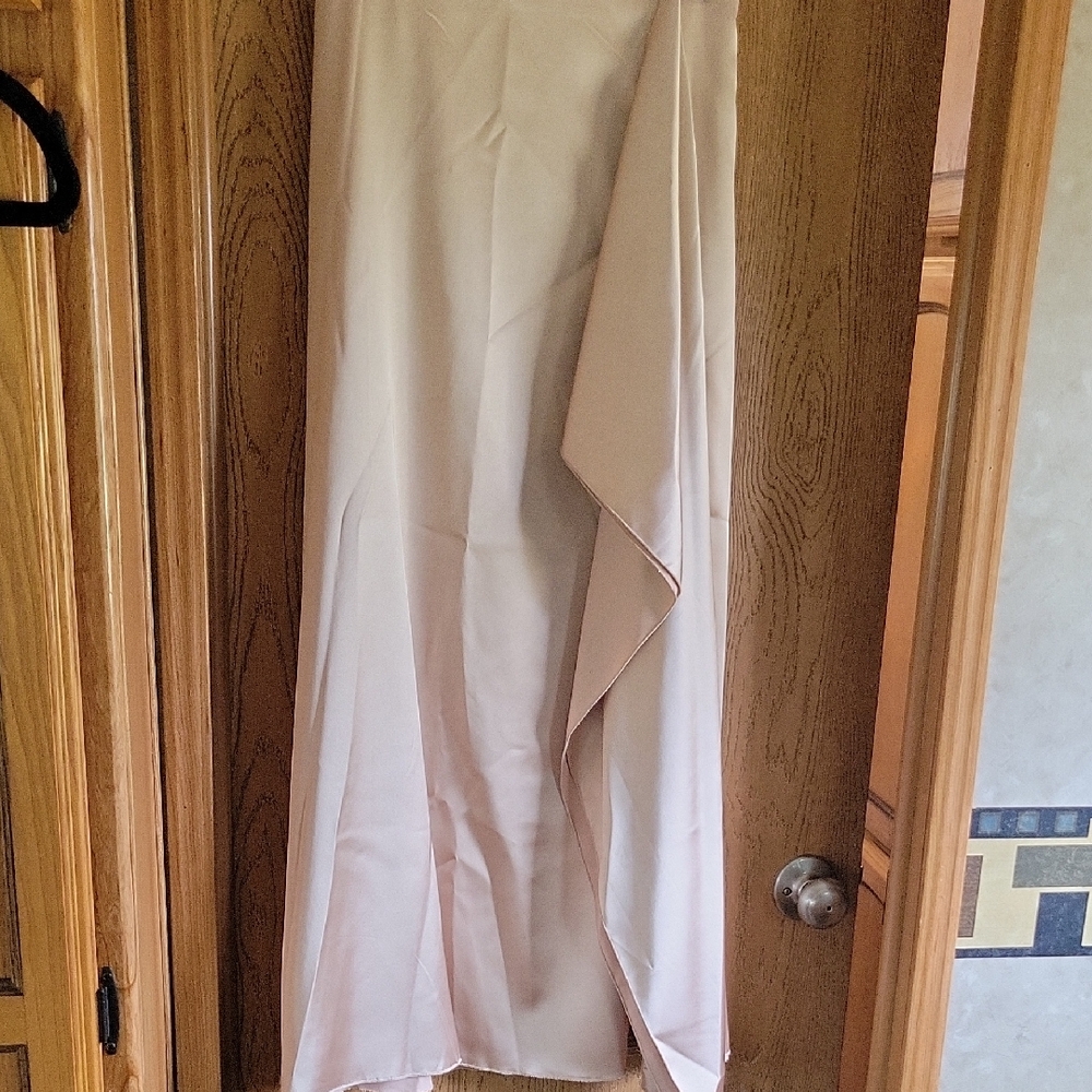 Satin Cream Maxi Skirt